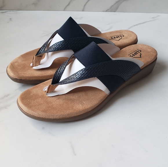 Cliffs Women's Bumble Thong Sandals Navy Size 11 - Picture 1 of 6